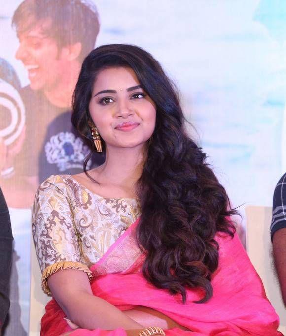 Anupama Parameswaran Latest Pink Saree Photo Stills