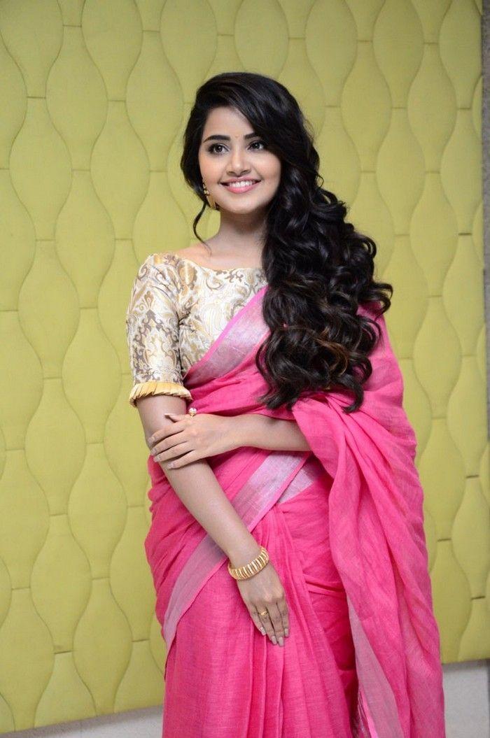 Anupama Parameswaran Latest Pink Saree Photo Stills