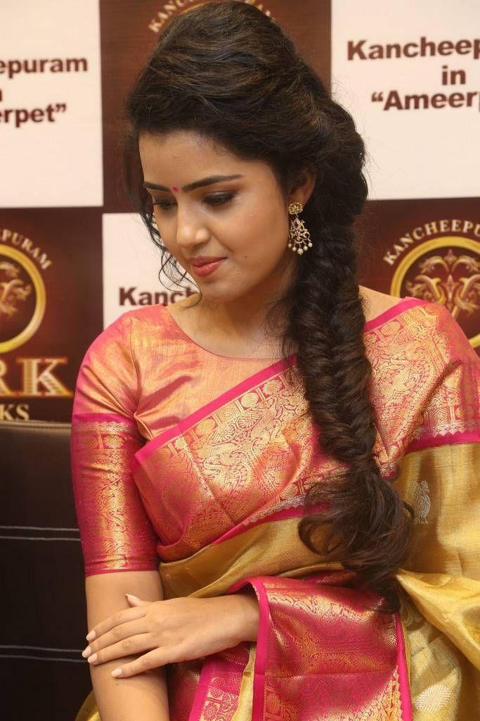 Anupama Parameswaran Latest Stills At VRK Silks Launch