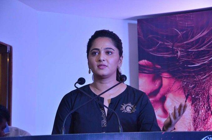 Anushka Stills At Baahubali 2 Tamil Film Press Meet