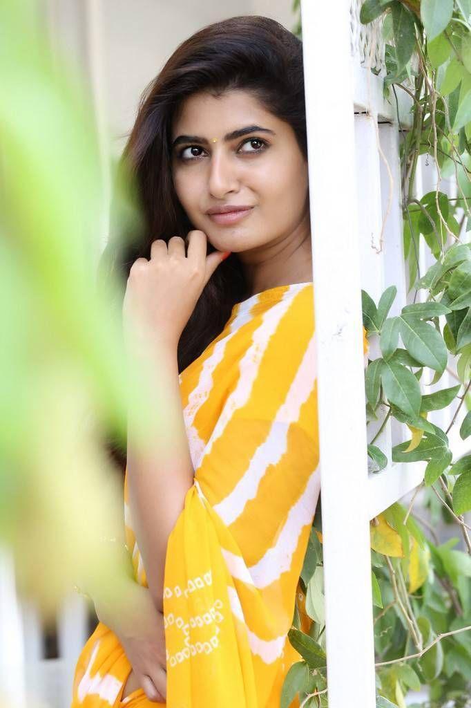 Ashima Narwal Photo Shoot In Yellow Saree Stills