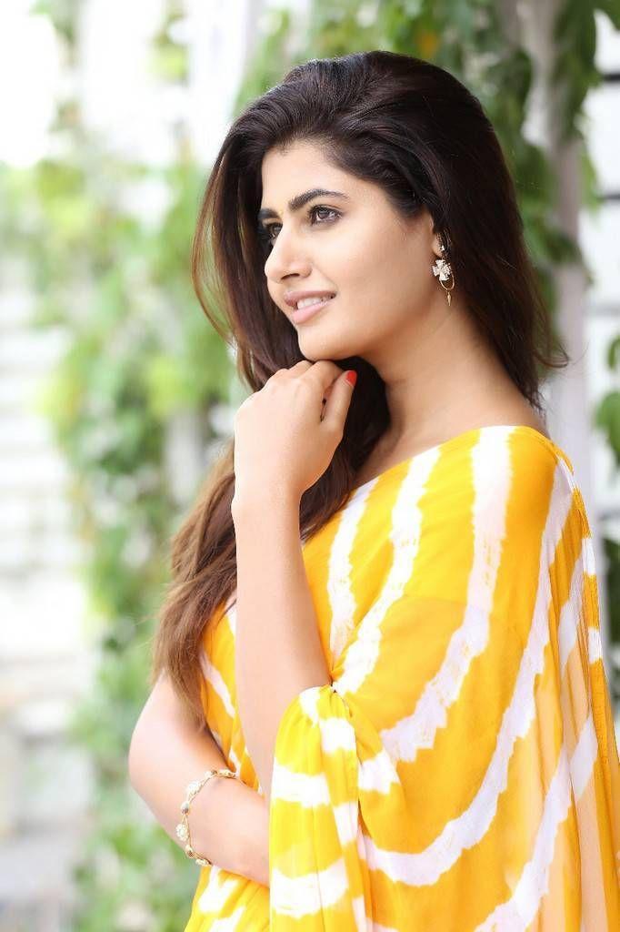 Ashima Narwal Photo Shoot In Yellow Saree Stills