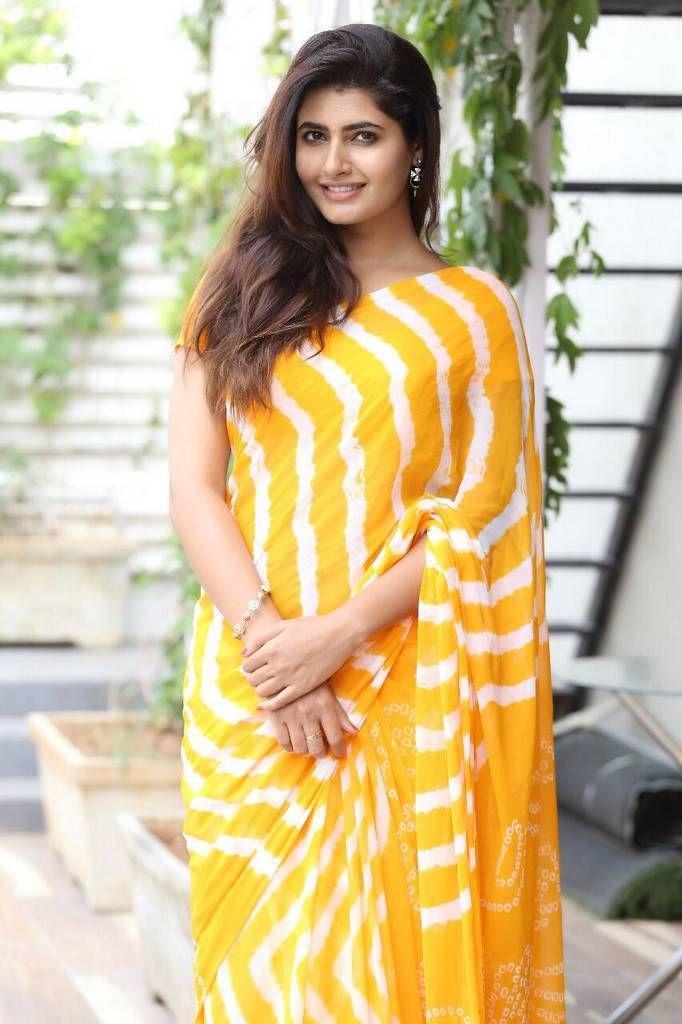 Ashima Narwal Photo Shoot In Yellow Saree Stills