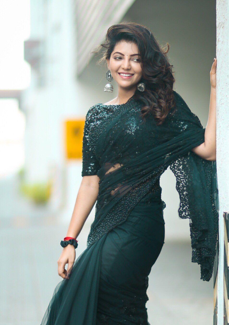 Athulya Ravi in Black Saree Photoshoot