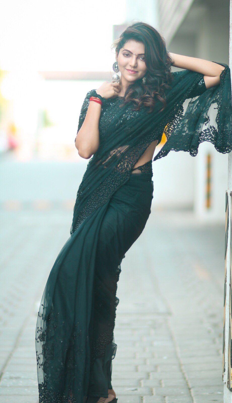 Athulya Ravi in Black Saree Photoshoot