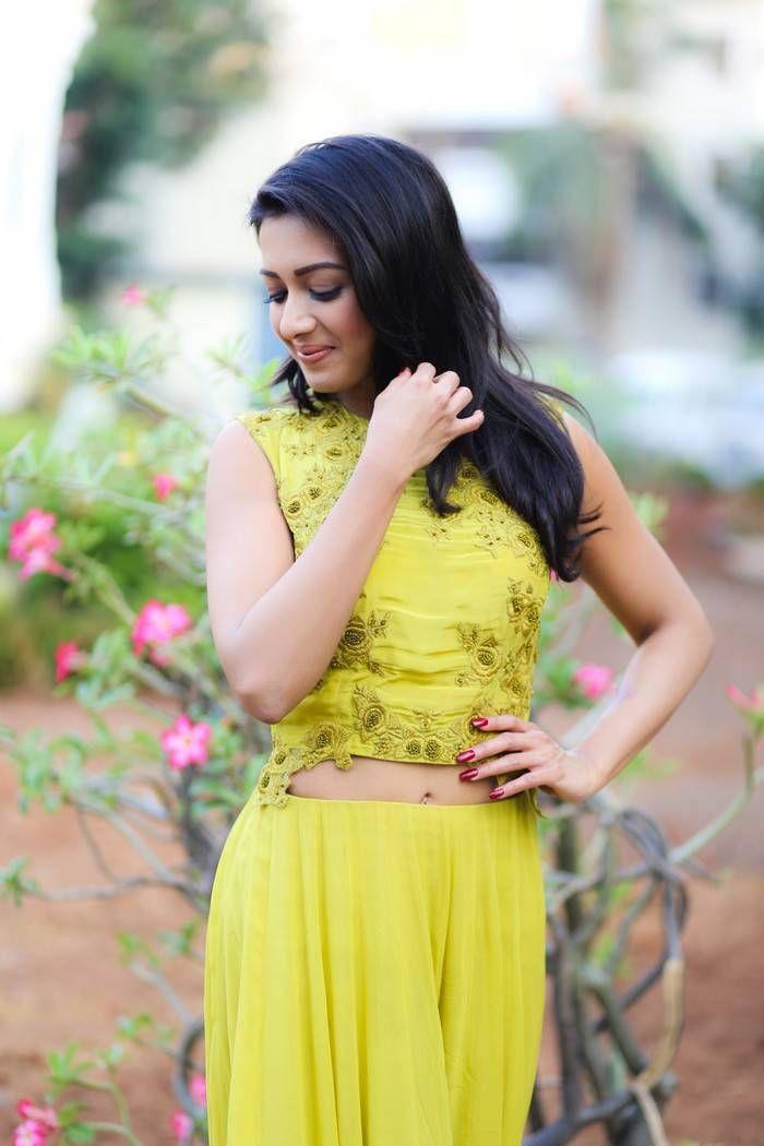 Catherine Tresa Stills In Lemon Green Dress