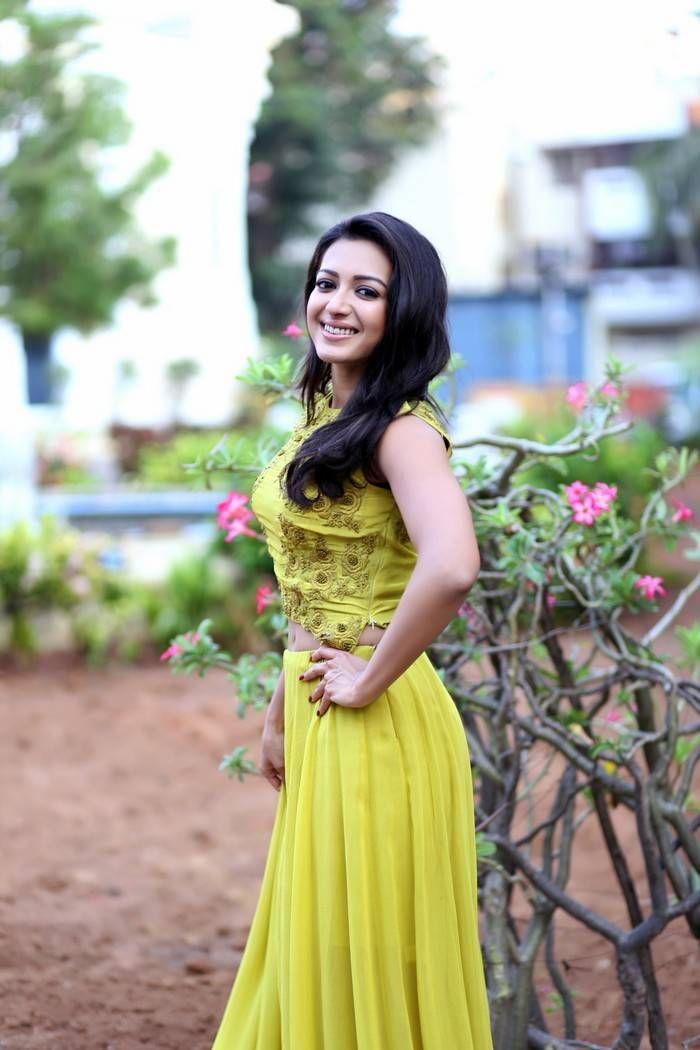 Catherine Tresa Stills In Lemon Green Dress