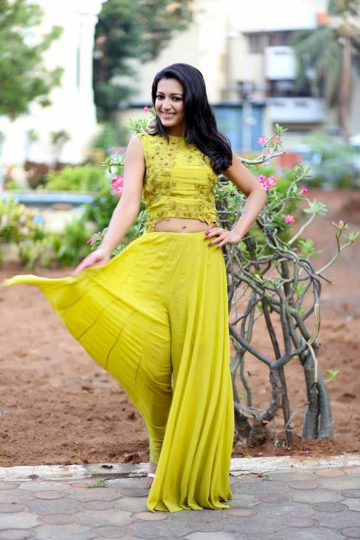 Catherine Tresa Stills In Lemon Green Dress