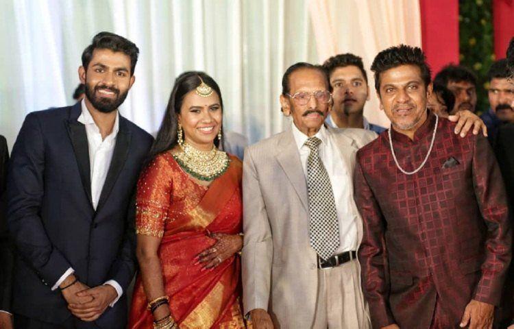 Chiranjeevi, Yash, Rashmika at YuvaRajkumar - Sridevi wedding reception..