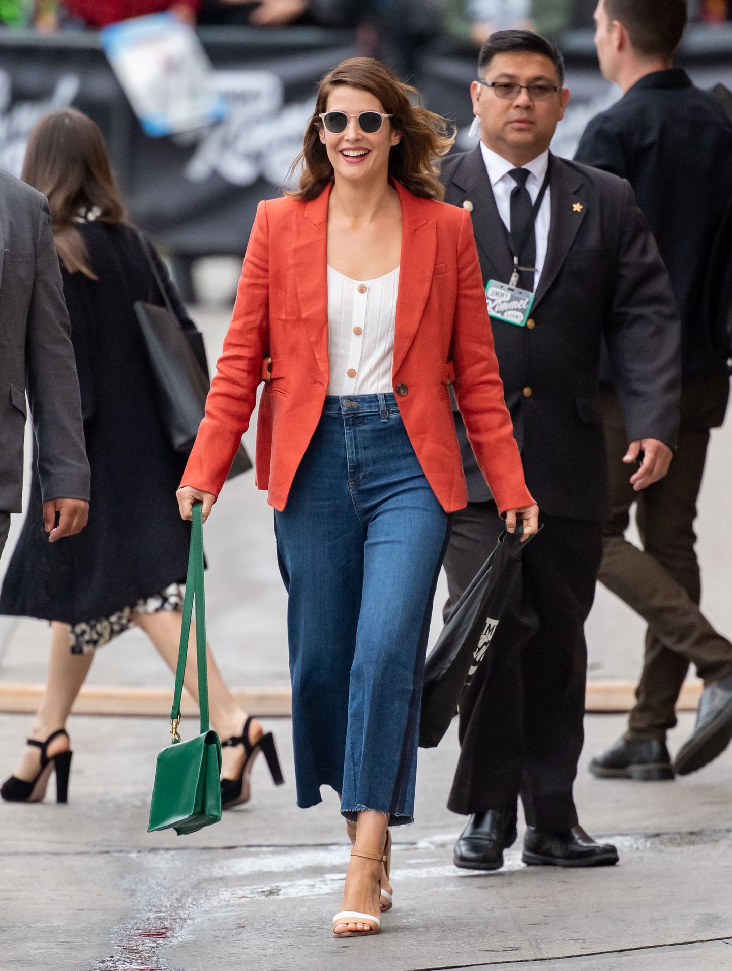 Cobie Smulders Arriving at Jimmy Kimmel Live show in NYC