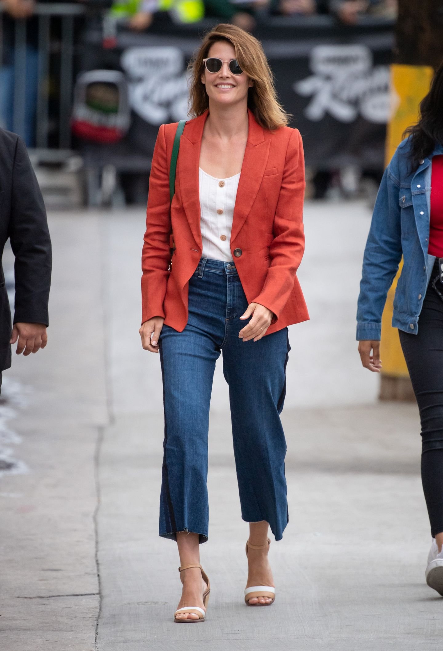 Cobie Smulders Arriving at Jimmy Kimmel Live show in NYC