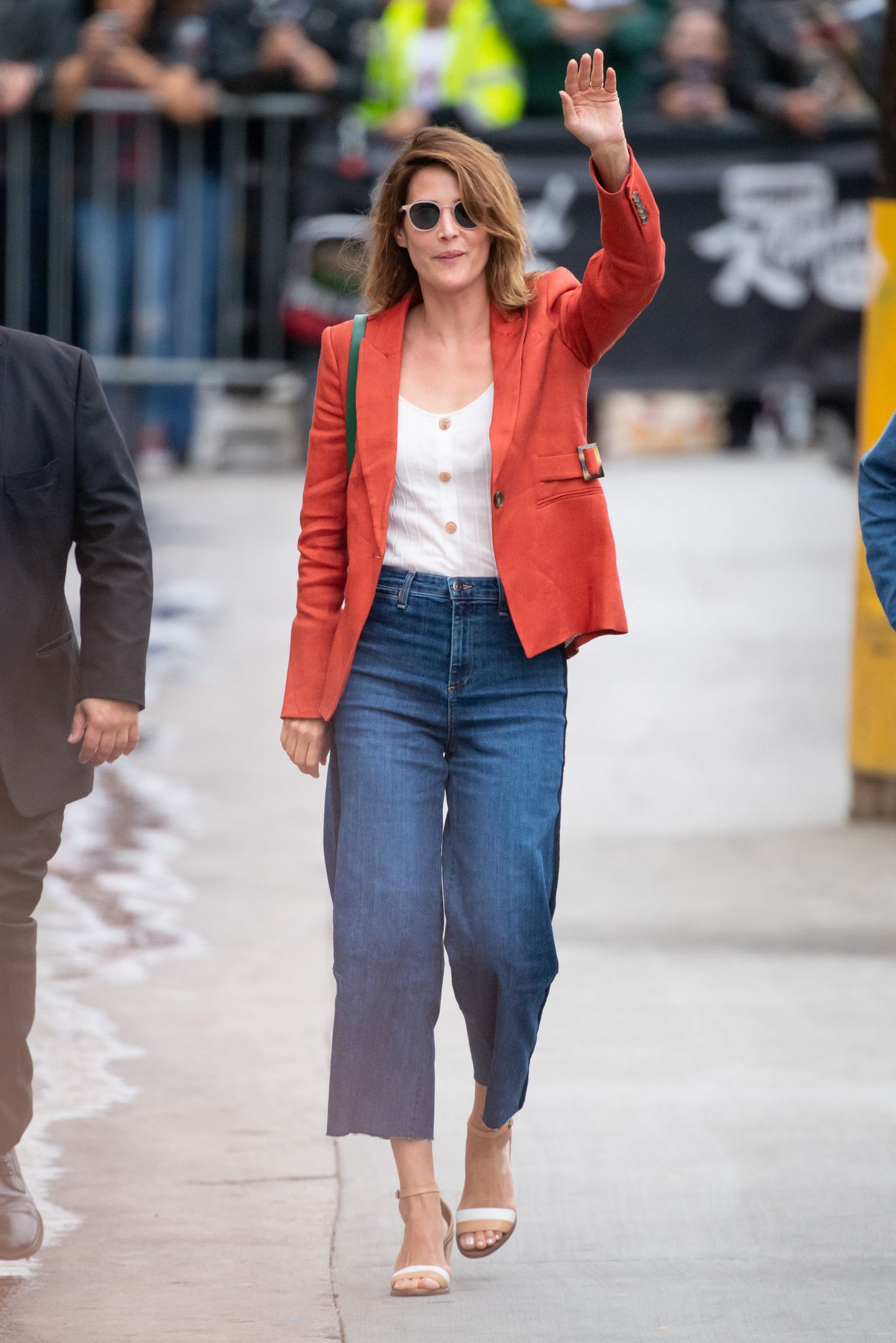 Cobie Smulders Arriving at Jimmy Kimmel Live show in NYC