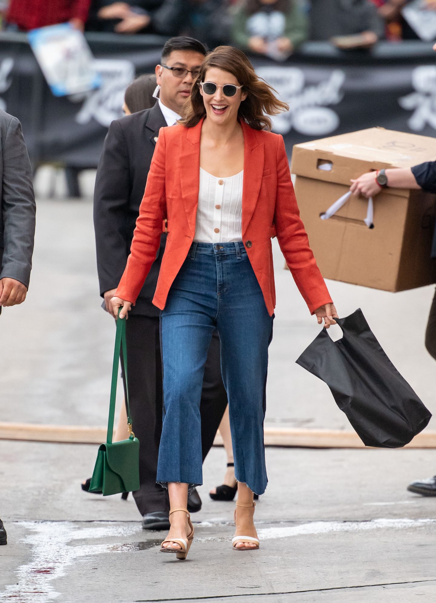 Cobie Smulders Arriving at Jimmy Kimmel Live show in NYC