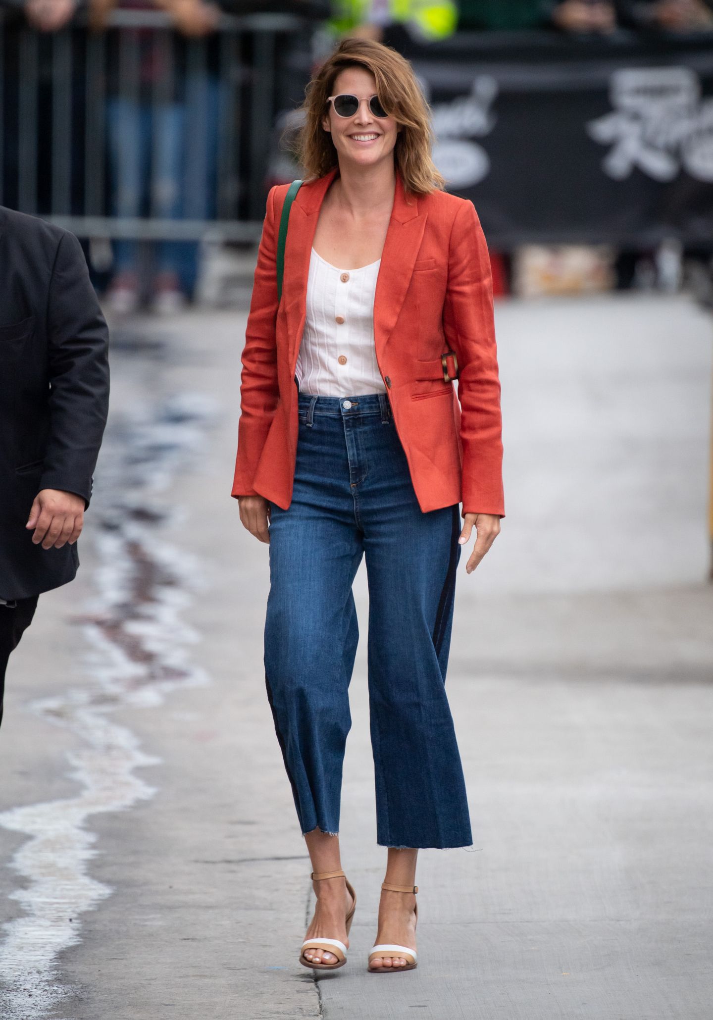 Cobie Smulders Arriving at Jimmy Kimmel Live show in NYC