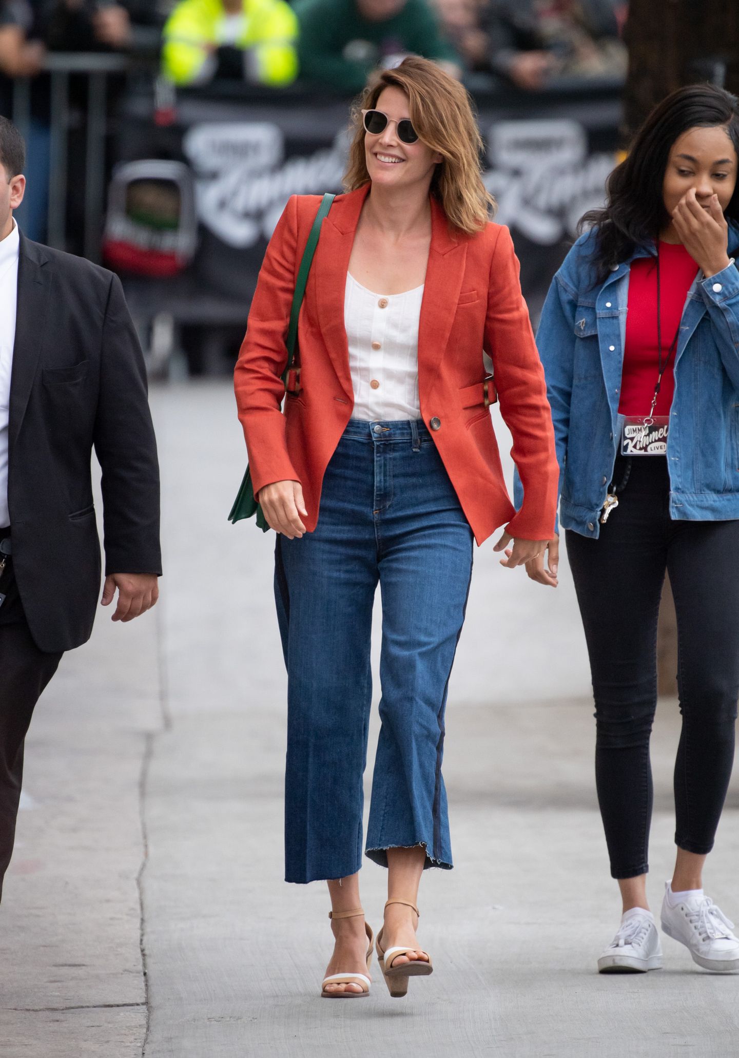 Cobie Smulders Arriving at Jimmy Kimmel Live show in NYC