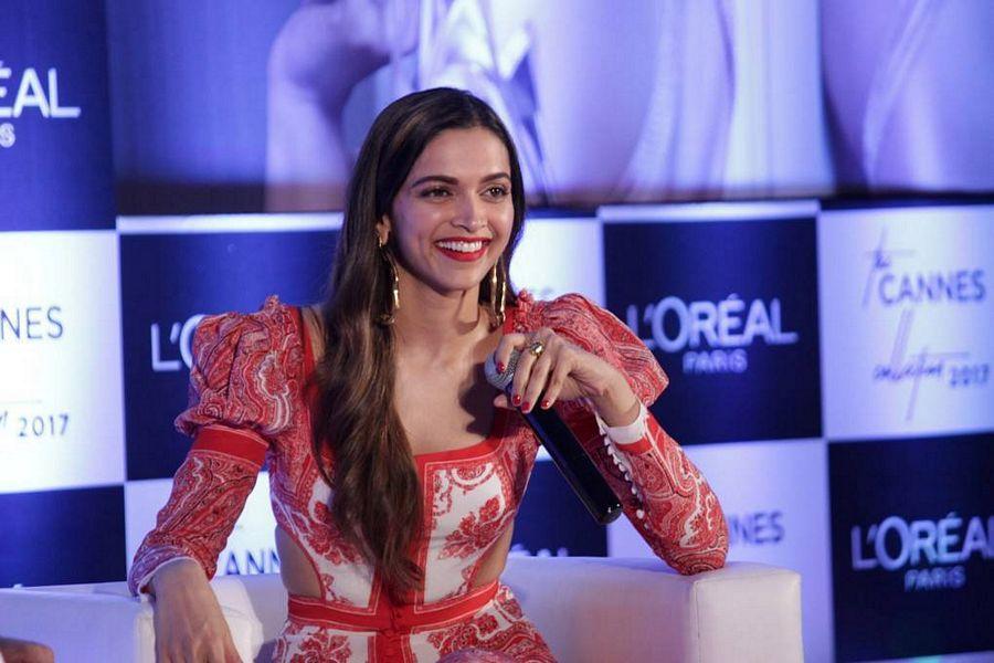 Deepika Padukone Stills At Loreal Paris New Cannes Collection 2017 Launch