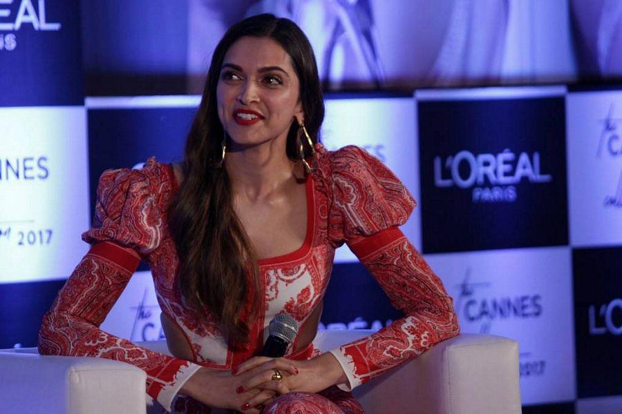 Deepika Padukone Stills At Loreal Paris New Cannes Collection 2017 Launch