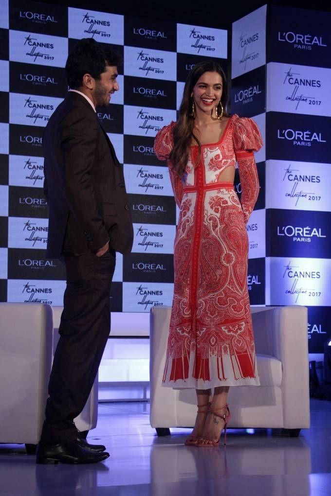 Deepika Padukone Stills At Loreal Paris New Cannes Collection 2017 Launch