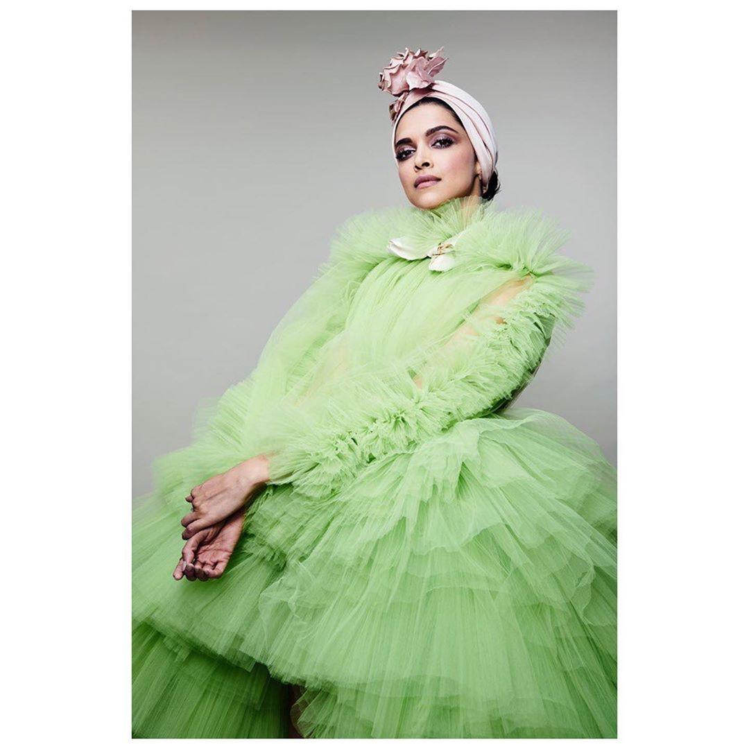 Deepika padukone Green Weird Outfit at Cannes