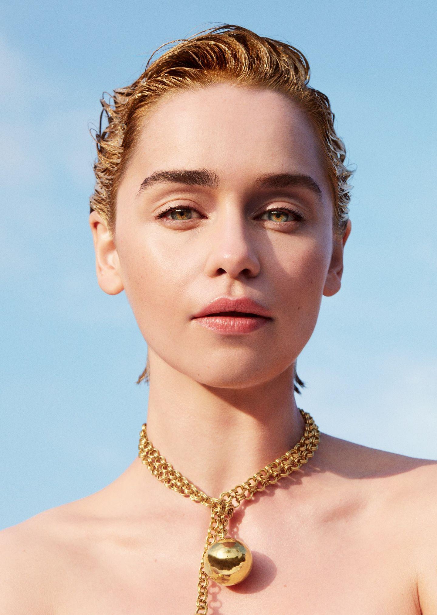 Emilia Clarke poses for ALLURE Magazine