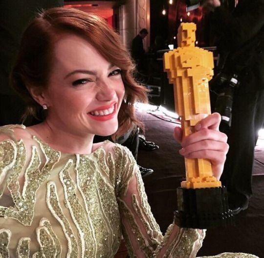 Emma Stone Received Oscar Award 2017 Photos