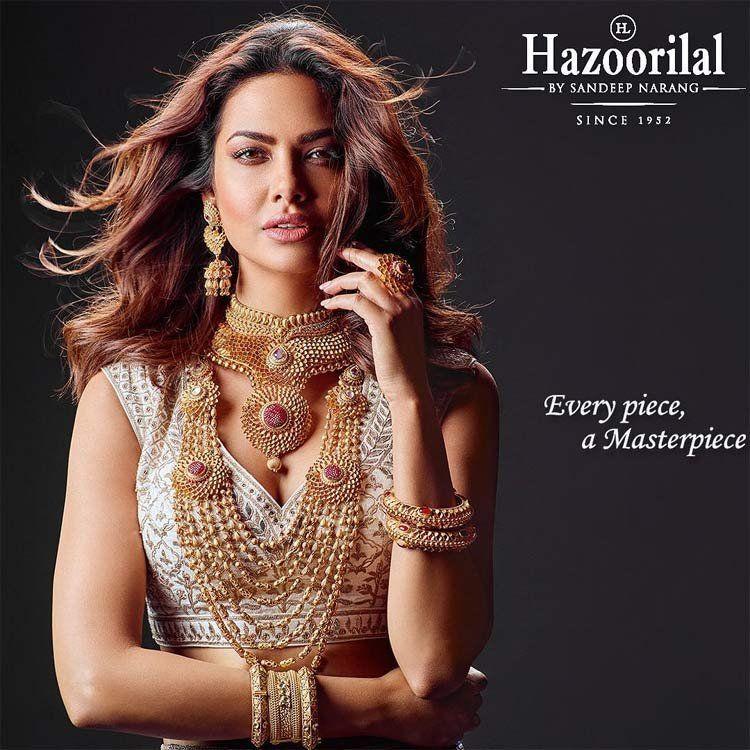 Esha Gupta poses for Hazoorilal Jewellers