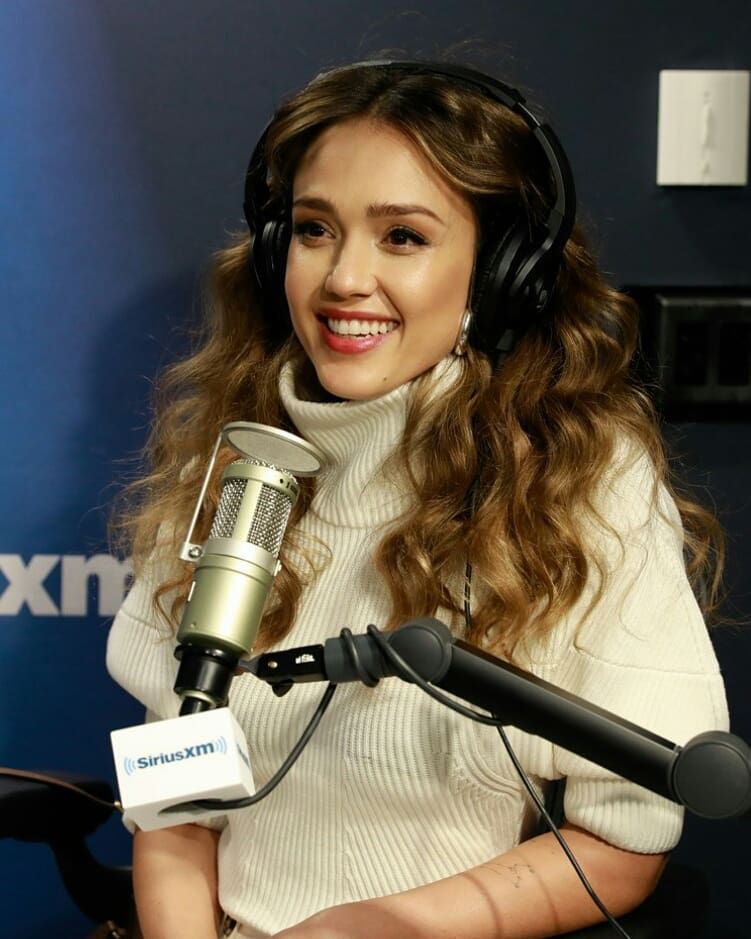 Jessica Alba at SIRIUS XM Radio station