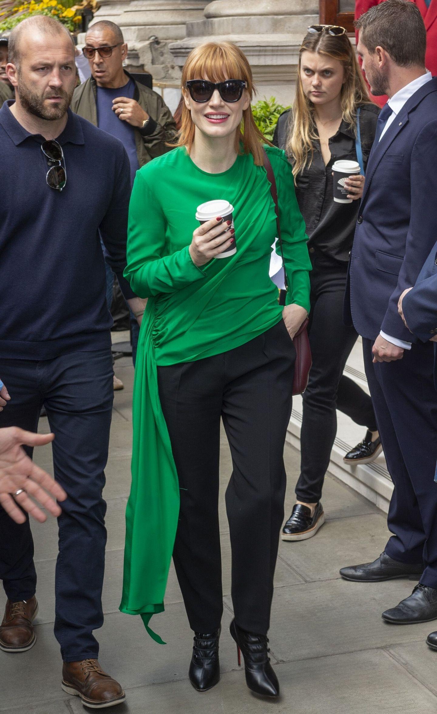 Jessica Chastain spotted in London