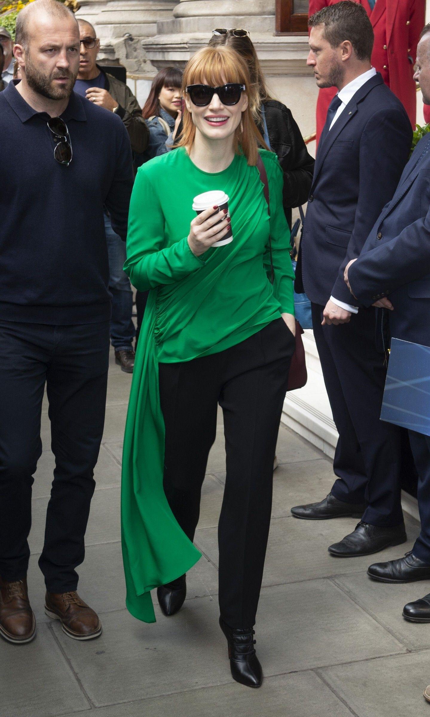 Jessica Chastain spotted in London