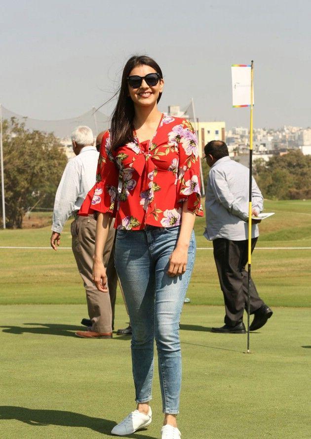 Kajal Agarwal At Cancer Crusaders Invitation Cup Photos