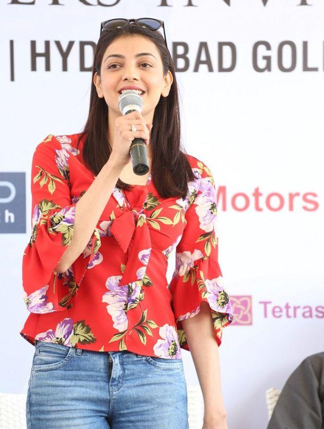 Kajal Agarwal At Cancer Crusaders Invitation Cup Photos