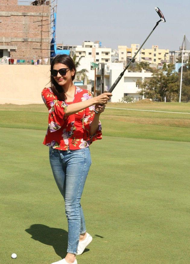 Kajal Agarwal At Cancer Crusaders Invitation Cup Photos