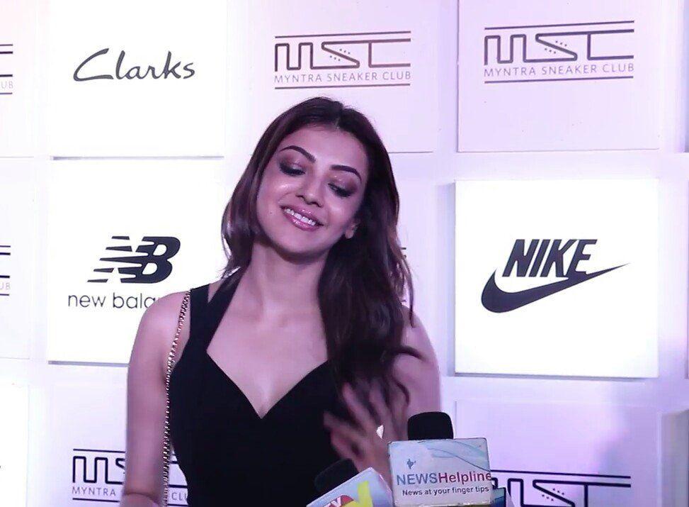 Kajal Aggarwal Hot Stills At Myntra Sneaker Club