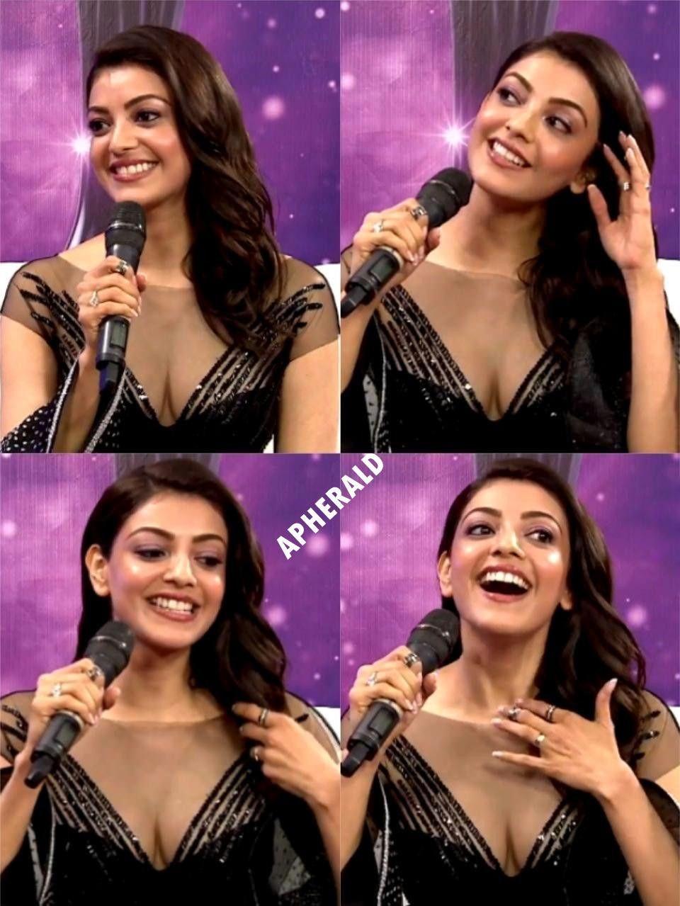 Kajal Hot Cleavage Show at Zee Telugu Apsara Awards 2018 Photos