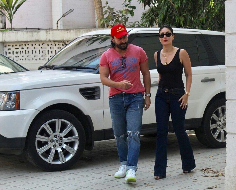 Kareena Kapoor spotted with Husband Saif Ali Khan in Mumbai