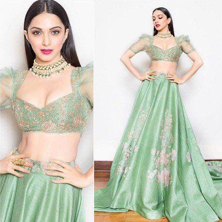 Kiara Advani stuns in this Green lehenga Shines at India Couture Week!