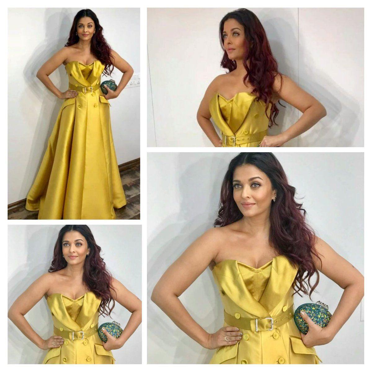 Latest Photos Aishwarya Rai Stuns in Gold