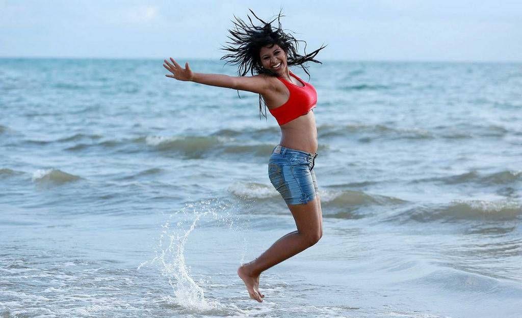 Manali Rathod Red Top Photo Shoot Stills