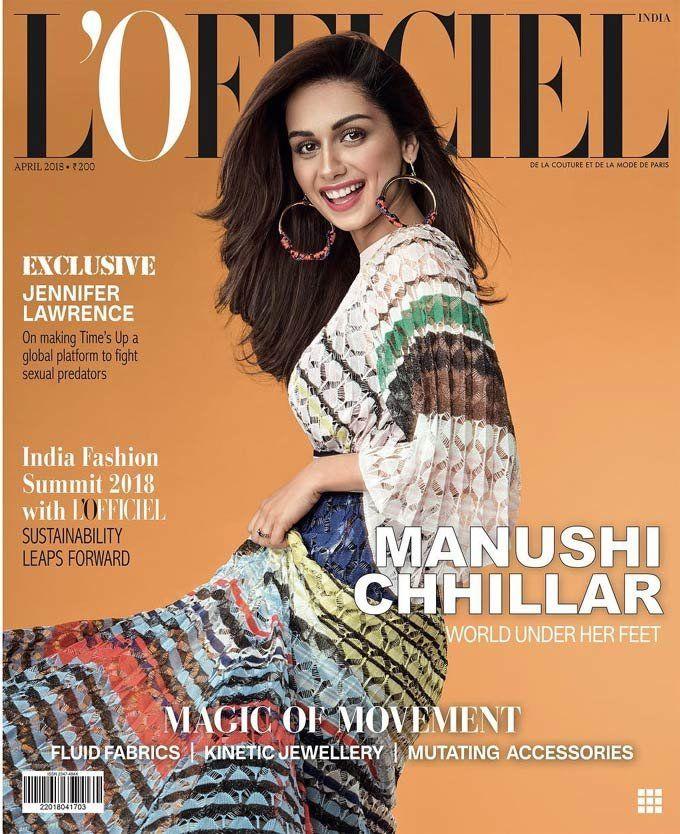 Manushi Chhillar poses for L'Officiel Photoshoot Stills
