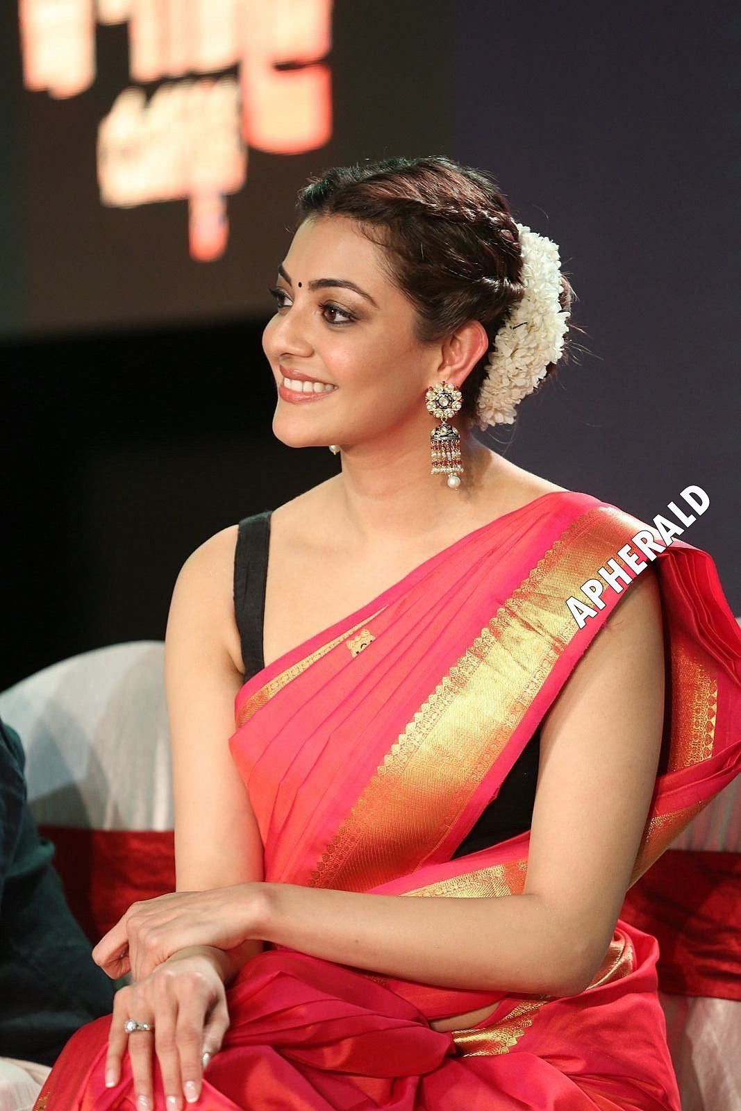 Monstrous Collection photos of Kajal Aggarwal in Sleeveless Blouse and Low Hip Saree