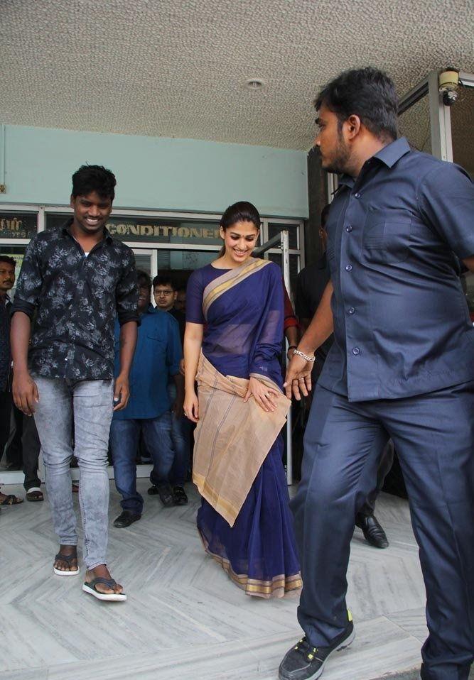 Nayanthara Visits Chennai Screens For Aramm Movie Promotions