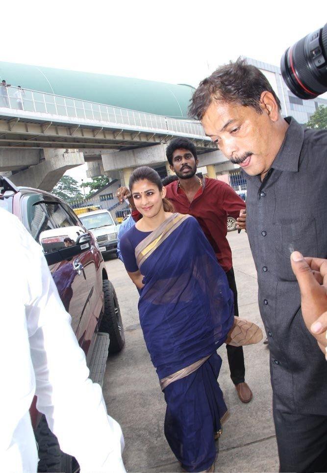 Nayanthara Visits Chennai Screens For Aramm Movie Promotions