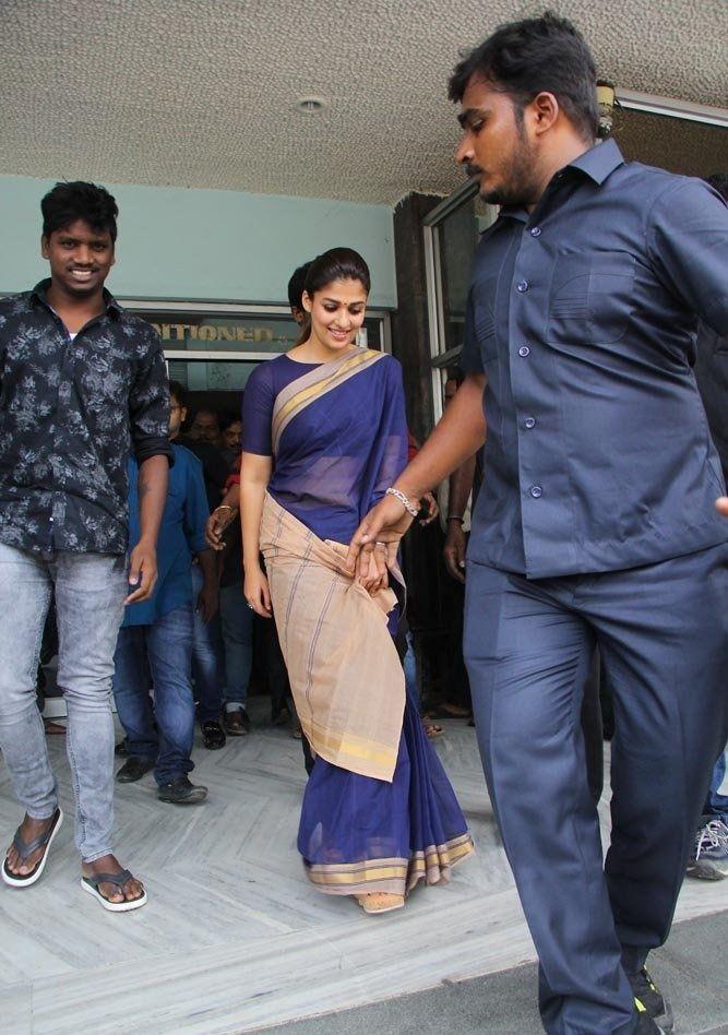 Nayanthara Visits Chennai Screens For Aramm Movie Promotions