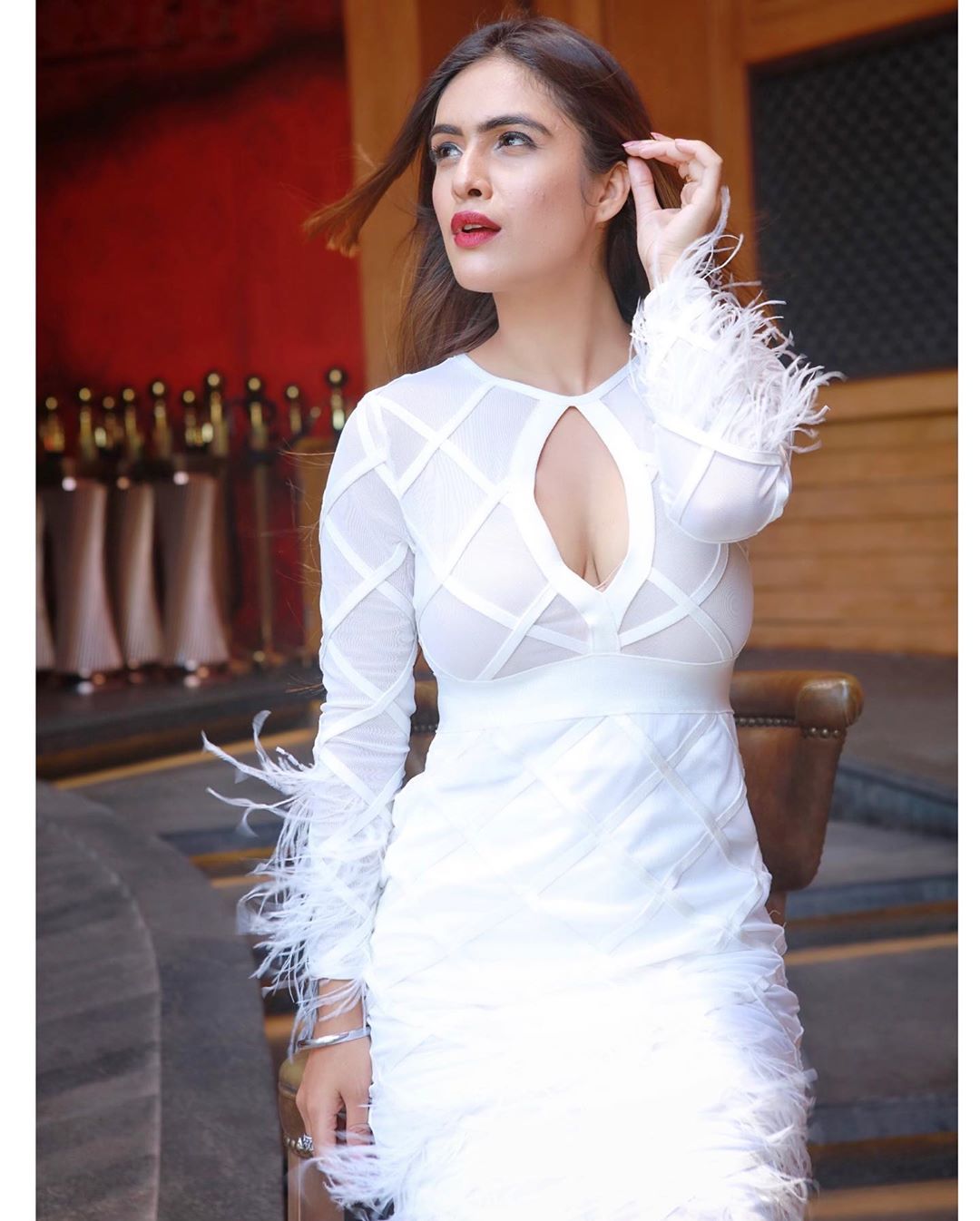 Neha Malik Hot Photos in White