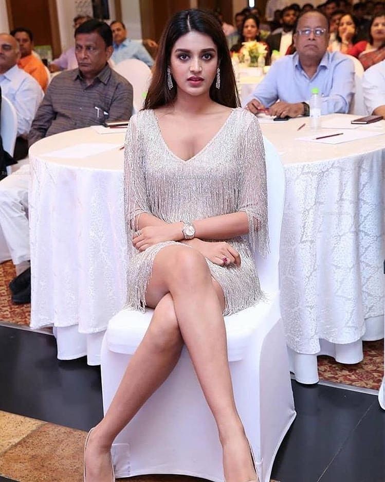 Niddhi Agerwal hot exposure at an event in Taj Hotel