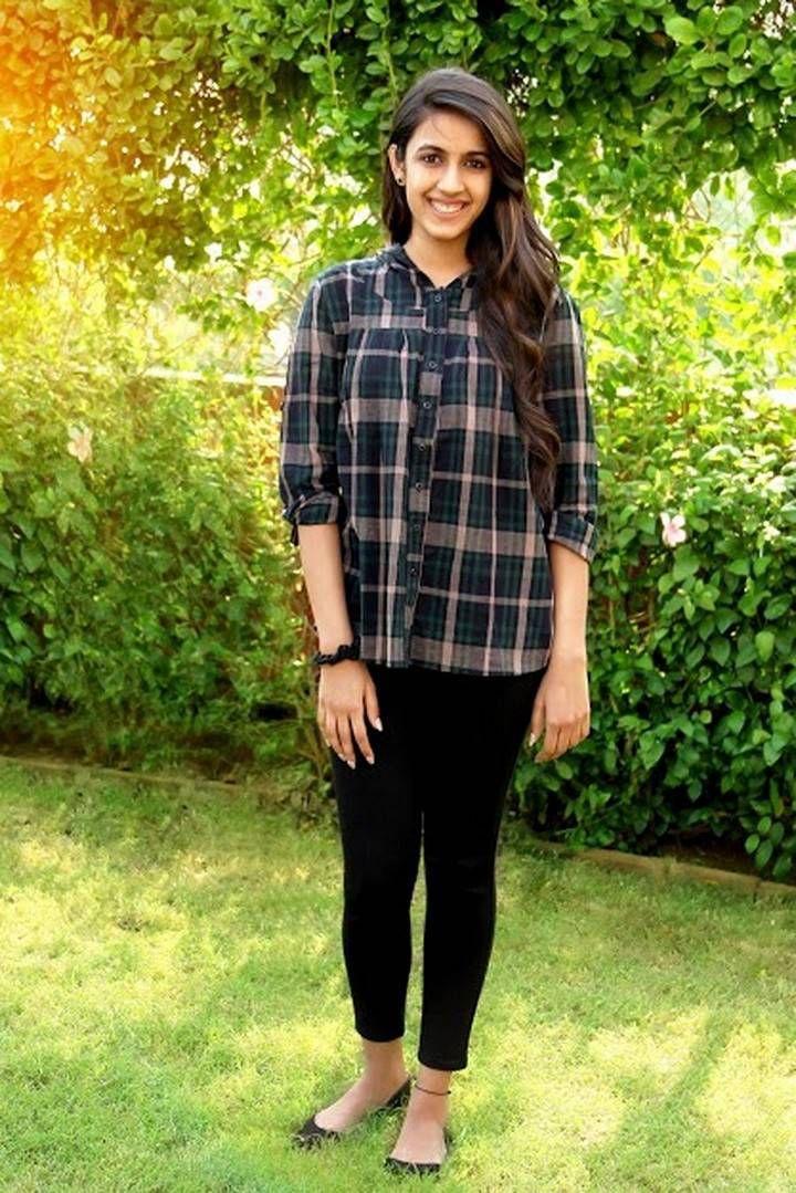 Niharika Stills In Black Shirt