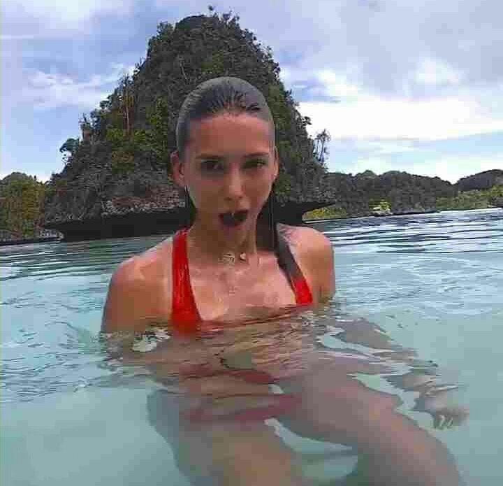 Nina Dobrev Photos Under Water