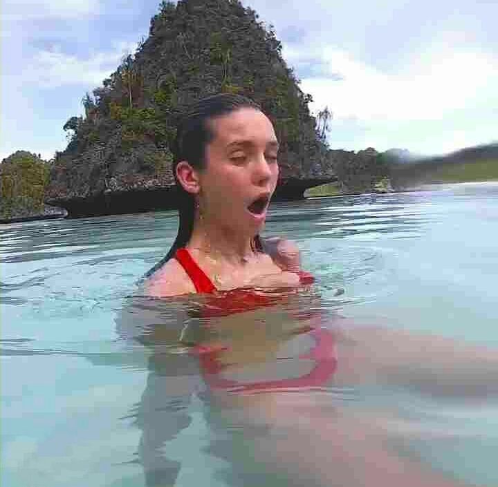 Nina Dobrev Photos Under Water