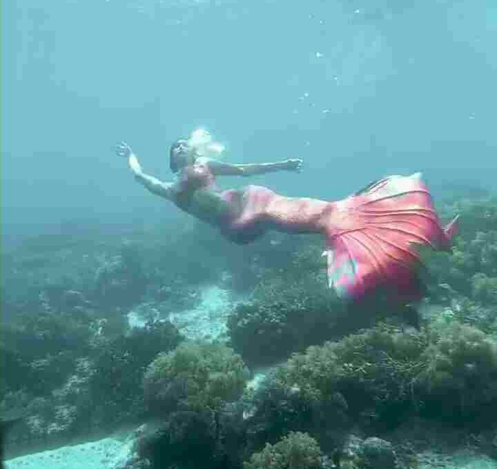 Nina Dobrev Photos Under Water