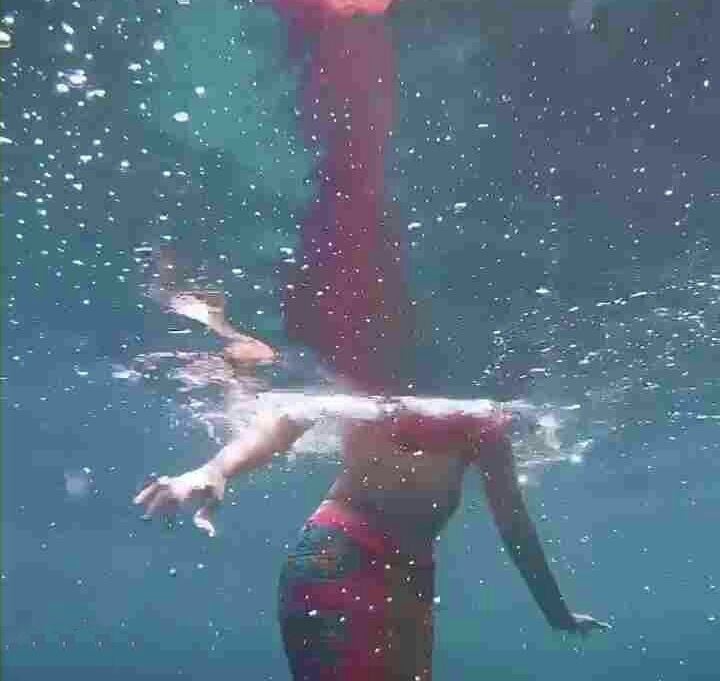 Nina Dobrev Photos Under Water